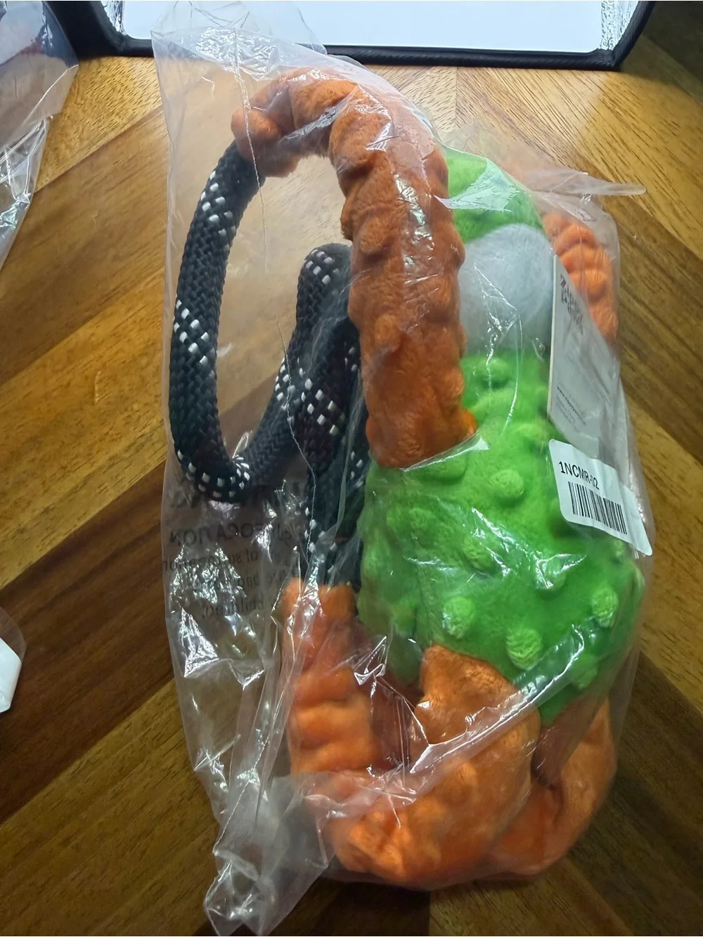 Zippy Paws RopeTugz Green Squeaker Dog Toy (Tree Frog) NWT